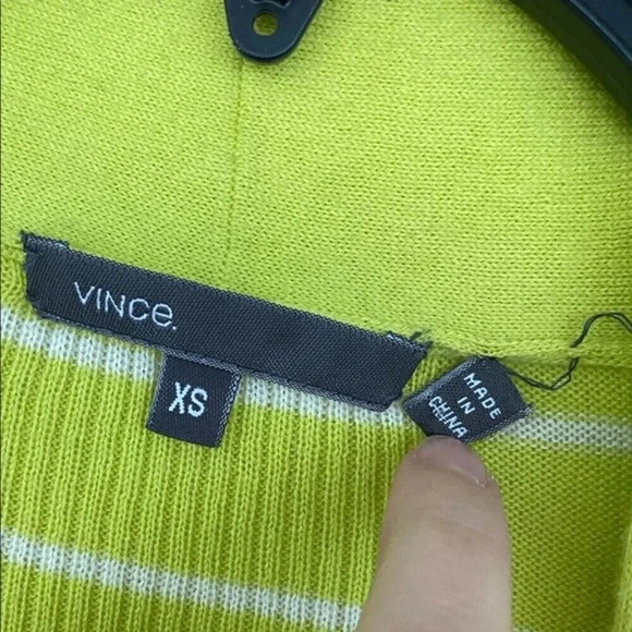 Vince., Stripe Cardigan, Button, V-neck - Picture 6 of 8